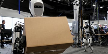 Apptronik humanoid robot carrying a box