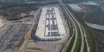 Aerial of Tesla gigafactory in Austin, Texas. File photo