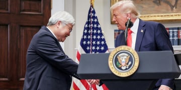 Trump greets C.C. Wei, Chairman and CEO of TSMC