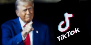 TikTok logo Donald Trump