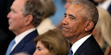 Former US President Barack Obama attends the inauguration of Donald Trump