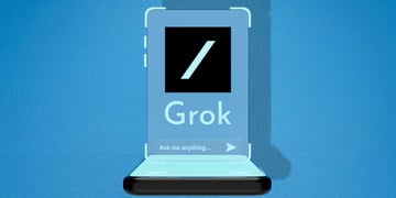 Elon Musk's Grok chatbot on a smartphone