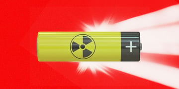 Artist's interpretation of a nuclear battery