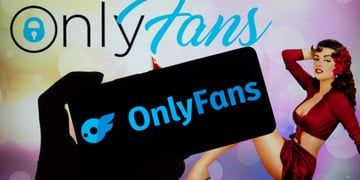 The OnlyFans logo against an alluring backdrop.