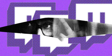 A stalker breaking through a twitch screen