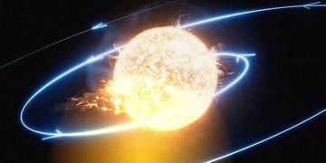 A planet throwing itself into a star.
