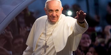 Pope Francis waving