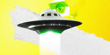 A UFO being surveyed by AI.