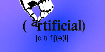 Artificial intelligence pulling letters