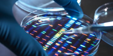 A DNA swab by scientists in a lab.