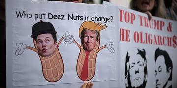 Ironic protest sign