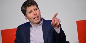OpenAI CEO Sam Altman pointing finger