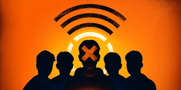 A silhouette of Gen Z under a wifi symbol.
