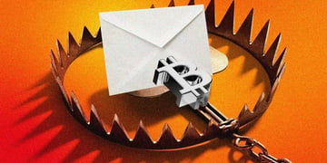 bear trap with letter and crypto