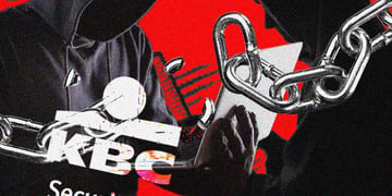 men in black hoodies, chain, KBC logo