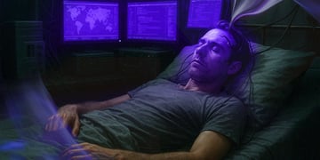 A man plugged into a simulation.