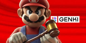super mario in court with Genki