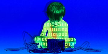 A kindergarten kid plugged into AI.