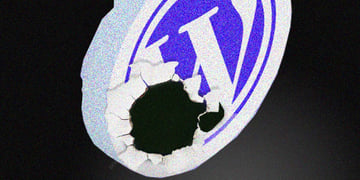 wordpress logo with hole
