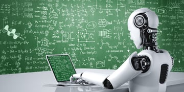 AI student in school, teaching, chatbot