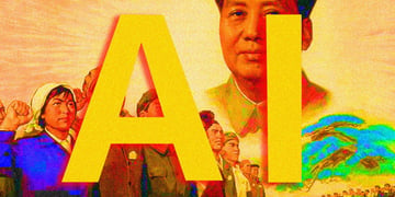 The letters "AI" amid a Chinese backdrop.