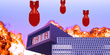 A data center getting bombed.