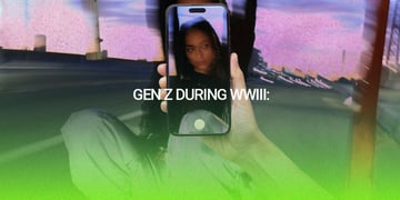 A nonchalant Gen Z member on their phone, despite the war.