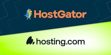Logos of Hostgator vs. Hosting.com