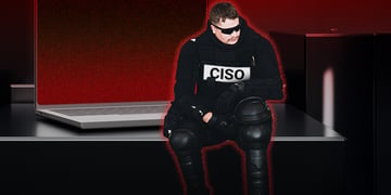 Stressed CISO at work