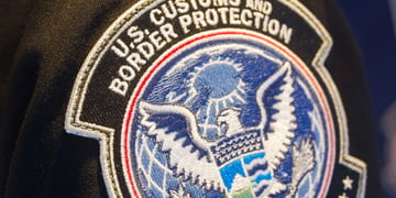 The badge of US customs.