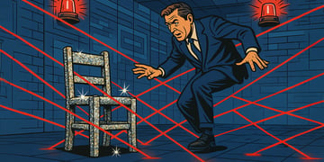 man in dark blue suit, tipo toe around svarosky covered van gogh chair