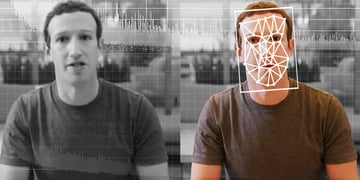Mark Zuckerberg -  normal and deepfaked.
