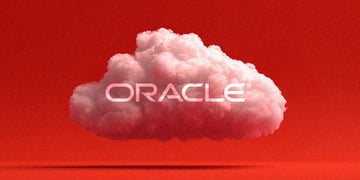 Oracle logo on cloud