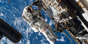 Nasa spacewalk; astronaut in space; International Space Station (ISS)