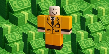 roblox orance quare character, golden suit