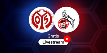 Mainz 05 vs. Köln Logos für Bundesliga Spiel in der Saison 2025/2026