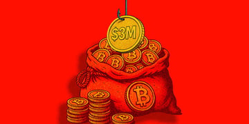 bag crypto coins three million phshing fishing hook