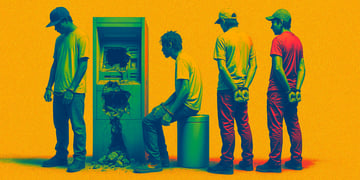 broken atm people arrested hand cuffs