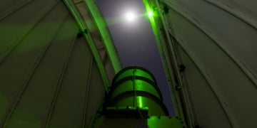 An eclipse observed from a space station on earth.