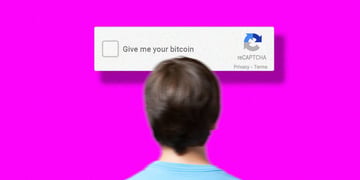 give me your bitcoin captcha window
