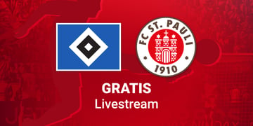 Team Logos zum Spiel HSV vs. St. Pauli in der Bundesliga