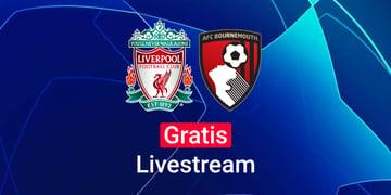 Liverpool and Bournemouth Club Logos with dark blue background