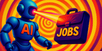 robot shooting lasers ai briefcase jobs