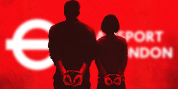 2 teens in handcuffs transport of london logo
