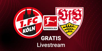1. FC Köln vs. VfB Stuttgart Team Logos Bundesliga Livestream