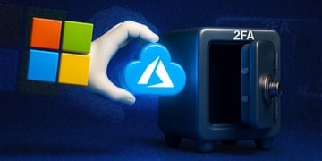 microsoft logo azure logo safe opened 2fa