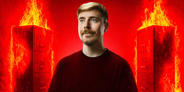mr beast youtuber filing cabinets burning