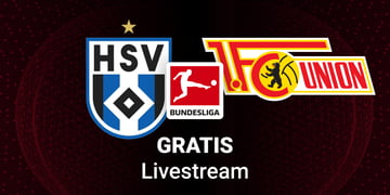 Screenshot Union Berlin vs. HSV Team Logos Bundesliga Livestream