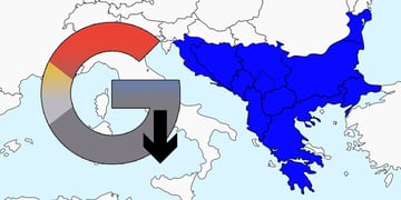 google logo service down in balkans europe map