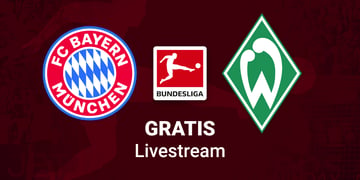 Screenshot FC Bayern München vs. Werder Bremen Team Logos for Bundesliga Stream